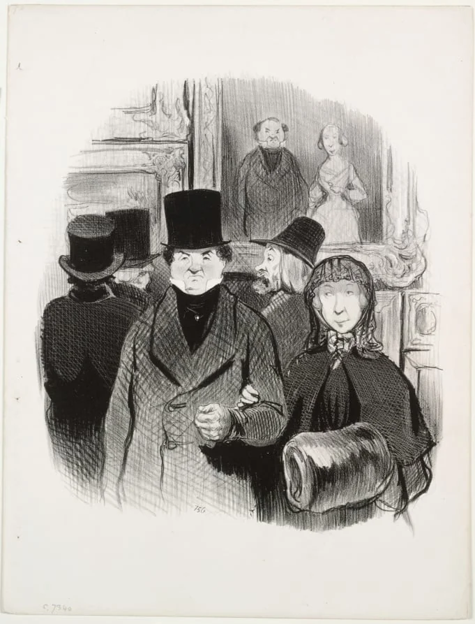 When One's Portrait is Exhibited at the Salon, detail