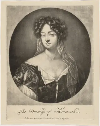 Ann, Wife of James Scott, Duke of Monmouth and Buccleuch, by Pieter Schenck I, ink, 1690