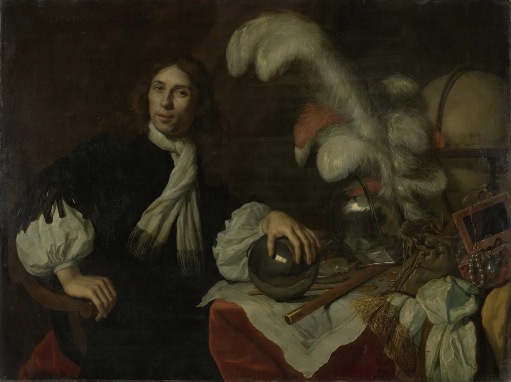 Posthumous portrait of Aucke Stellingwerff, Admiral of Friesland, killed in 1665 at Lowestoft by a cannon-ball, by Lodewijk van der Helst, oil, 1670