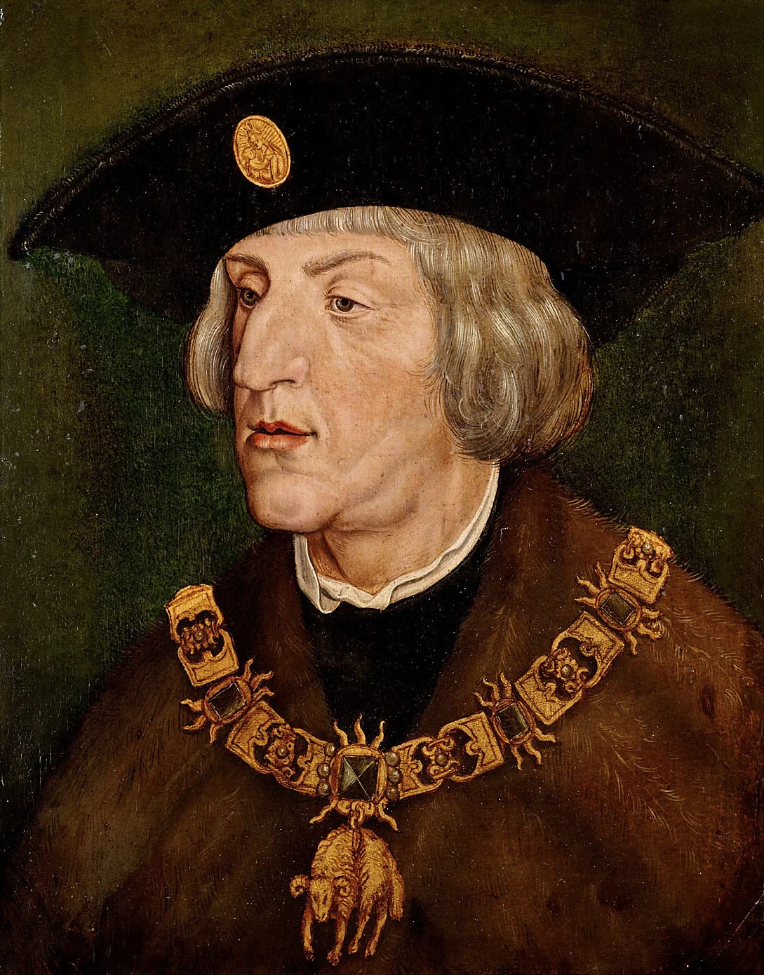 Maximilian I. (1459-1519), Brustbild, detail