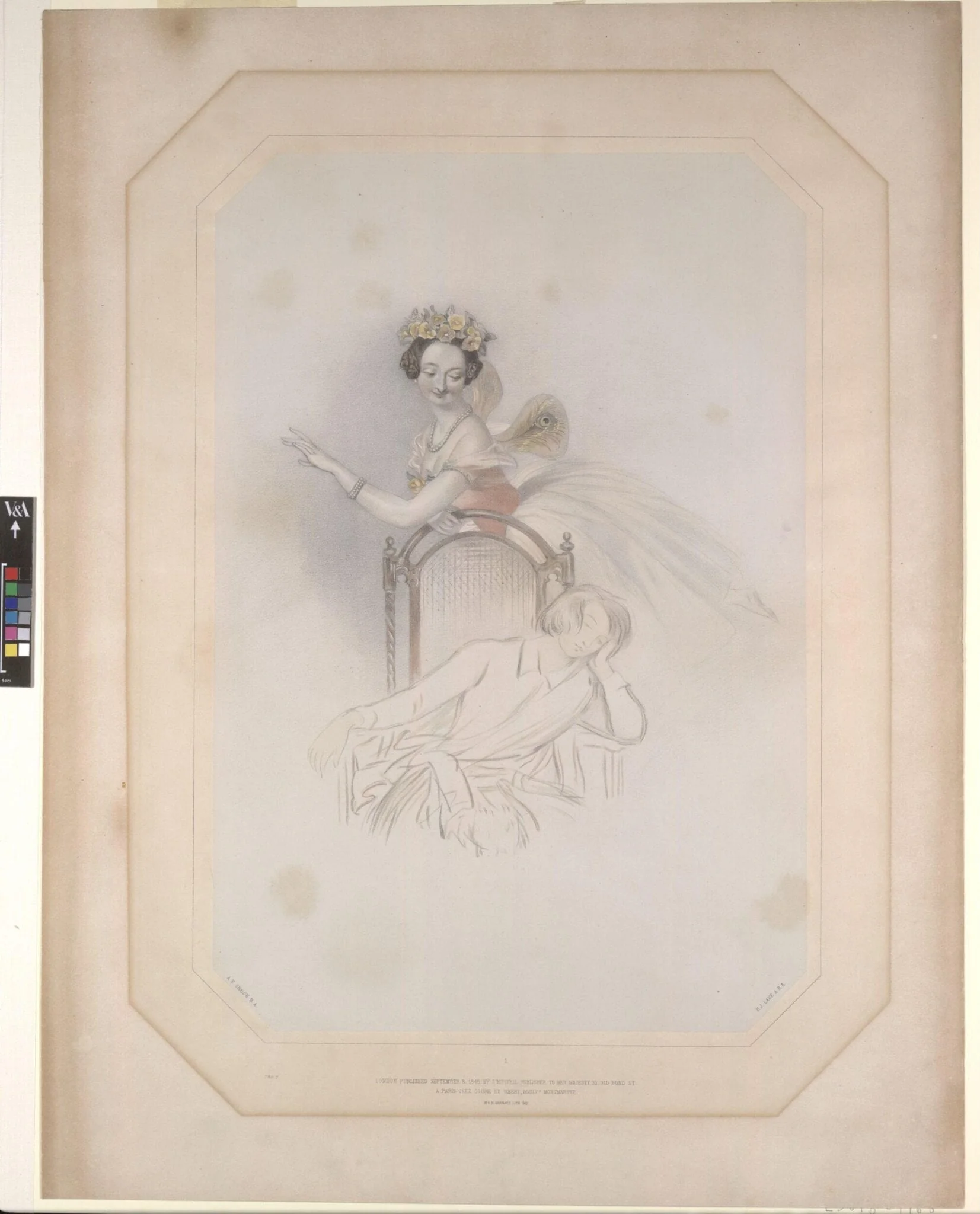 Marie Taglioni in La Sylphide (Souvenir d'adieu, No. 1), detail