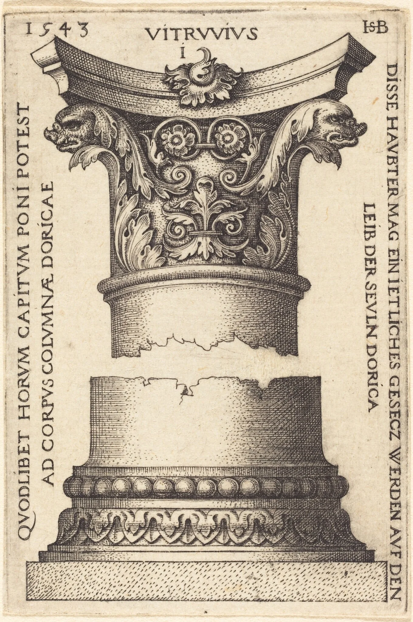 Capital and Base of a Column, detail