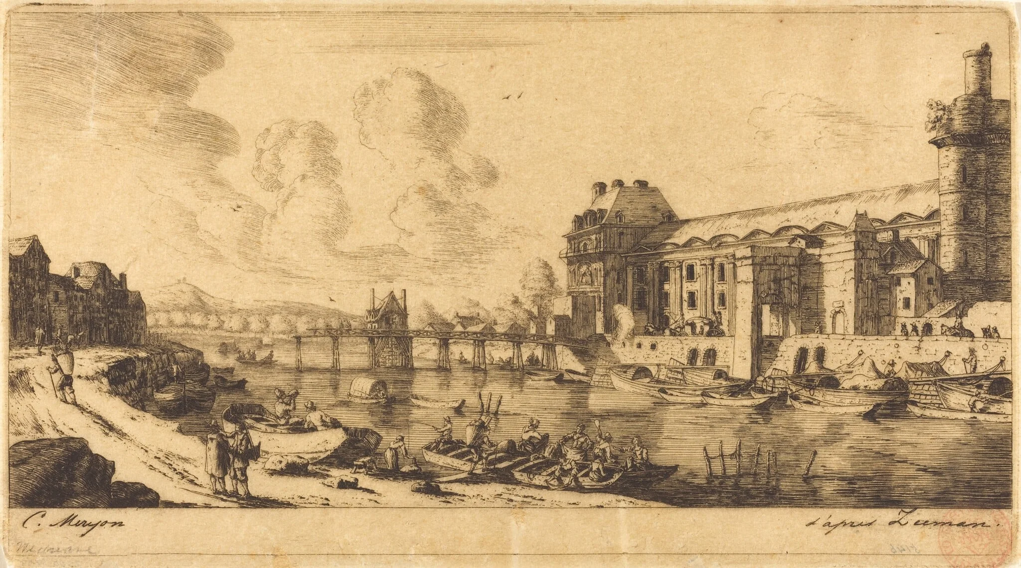 Le Pavillion de Mlle. et une partie du Louvre, detail