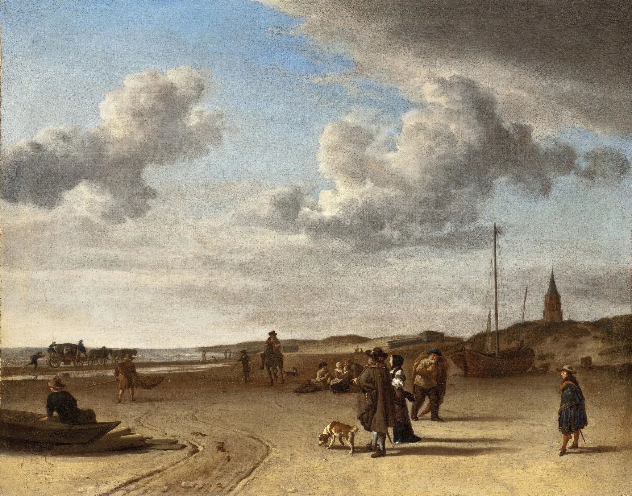 The Beach at Scheveningen, detail
