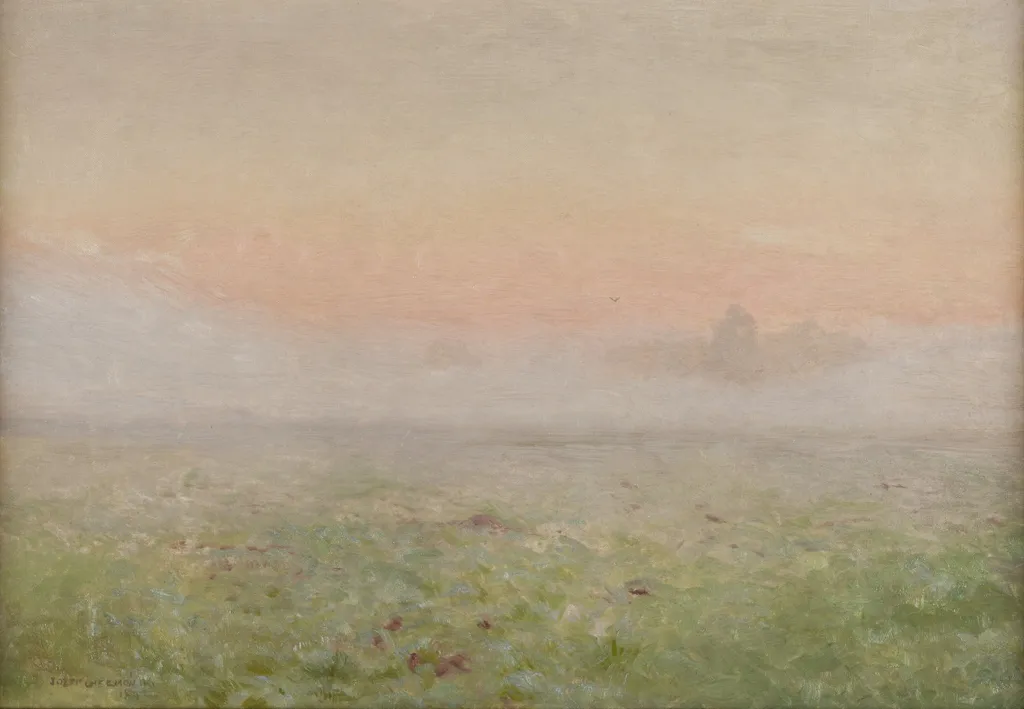 Dawn, by Józef Chełmoński, oil, 1896