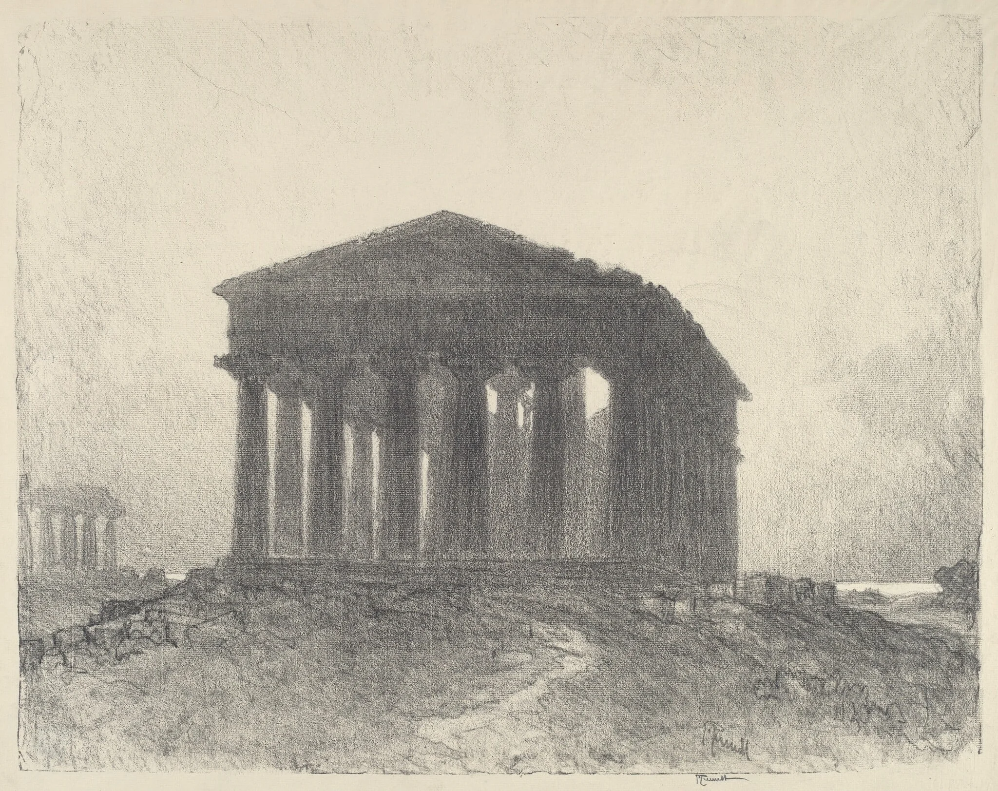 Paestum, Evening, detail