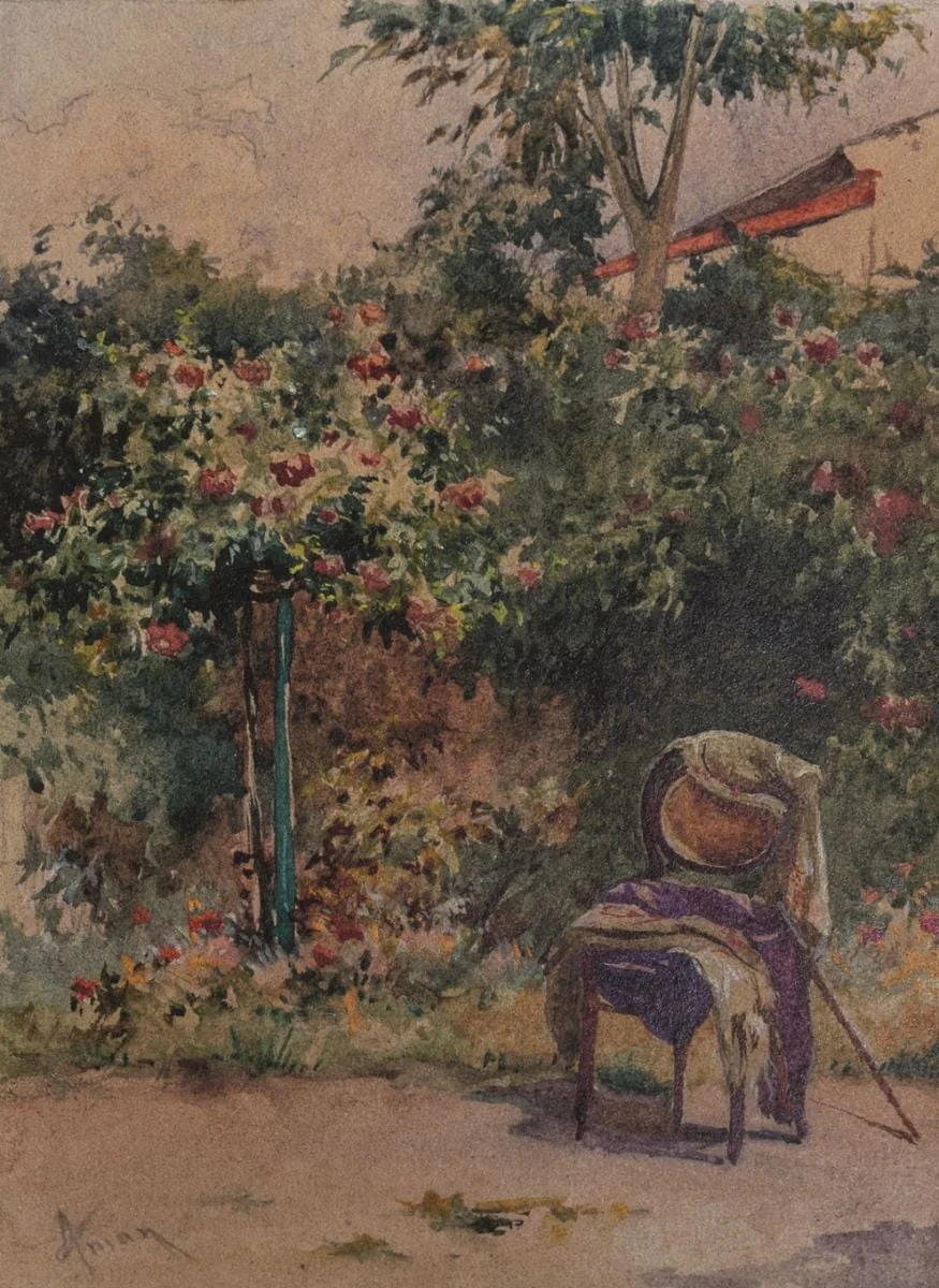 Scaun cu haină, detail