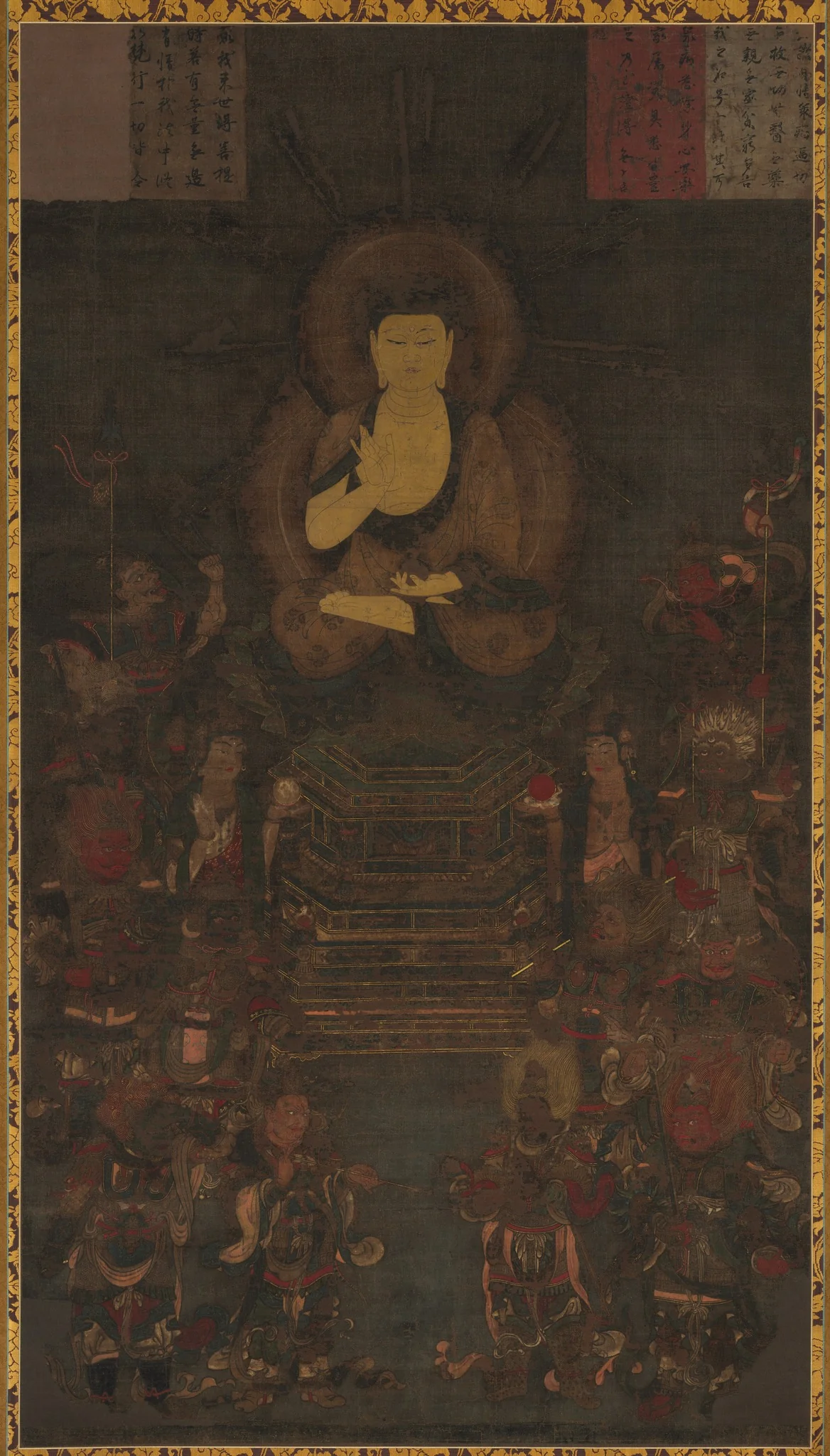 Medicine Master Buddha and the Twelve Divine Generals, detail