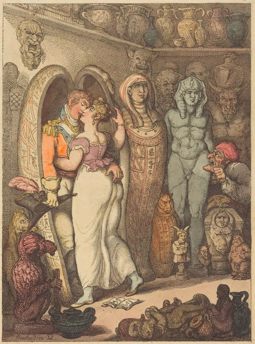 Modern Antiques, by Thomas Rowlandson, ink, 1811