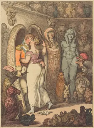 Modern Antiques, by Thomas Rowlandson, ink, 1811