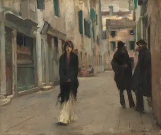 Street in Venice, by John Singer Sargent, oil, 1882