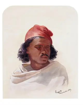 A Study of a Head of a Koonbie, by John Griffiths, paint, 1869