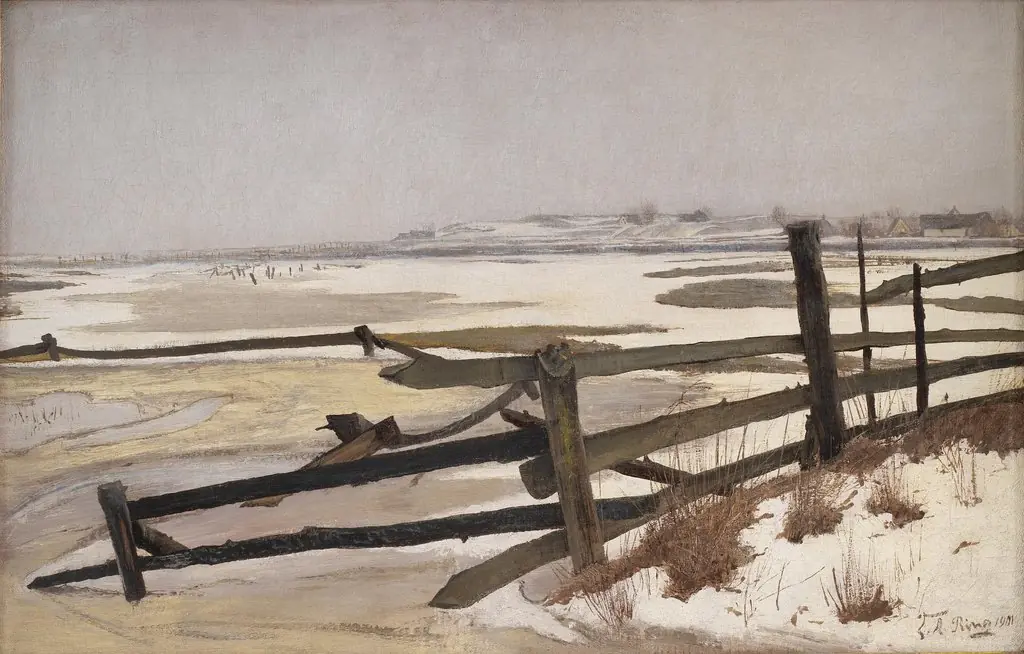 Thaw, by Laurits Andersen Ring, oil, 1901