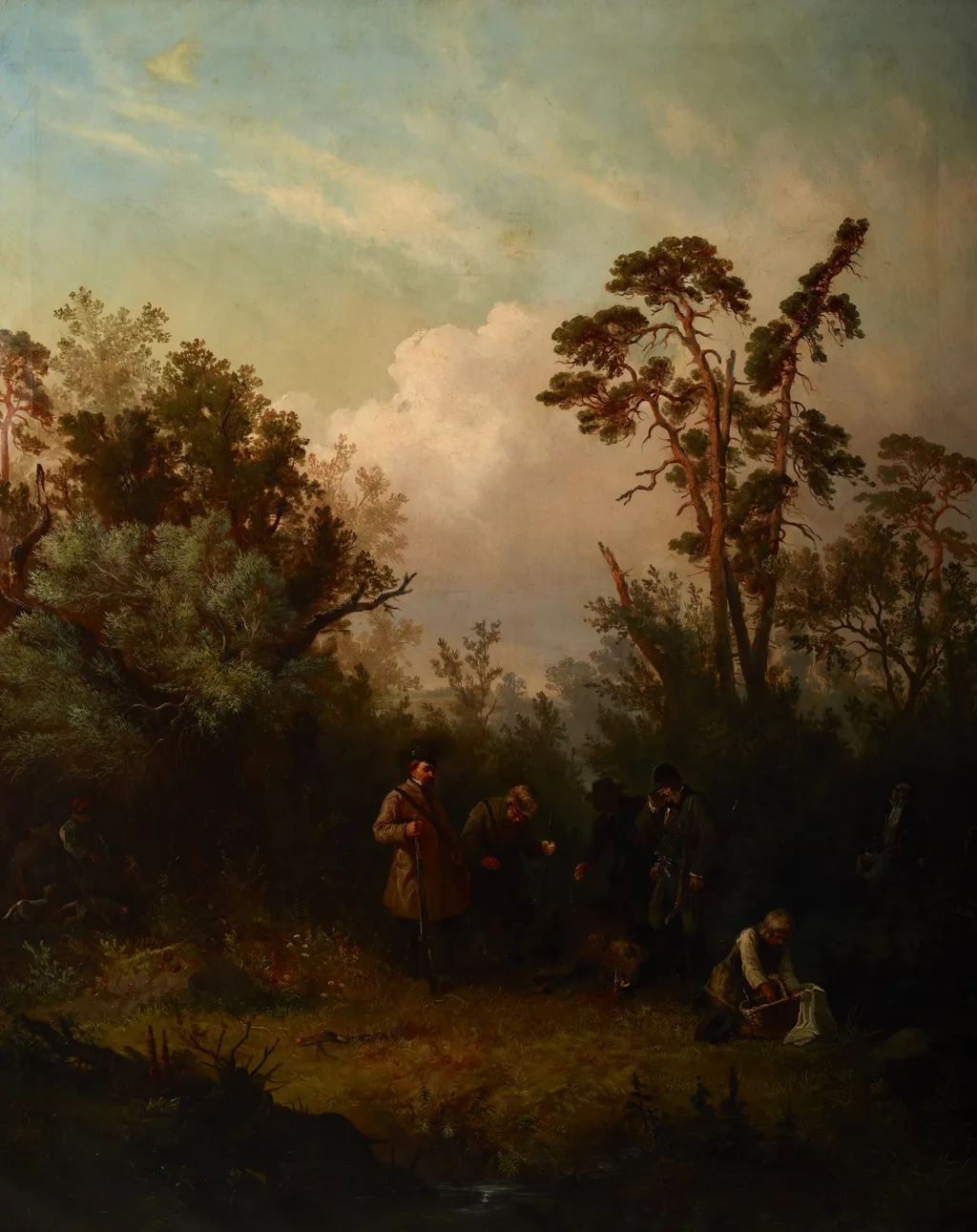 Boar-Hunting, by Franciszek Kostrzewski, oil, 1857