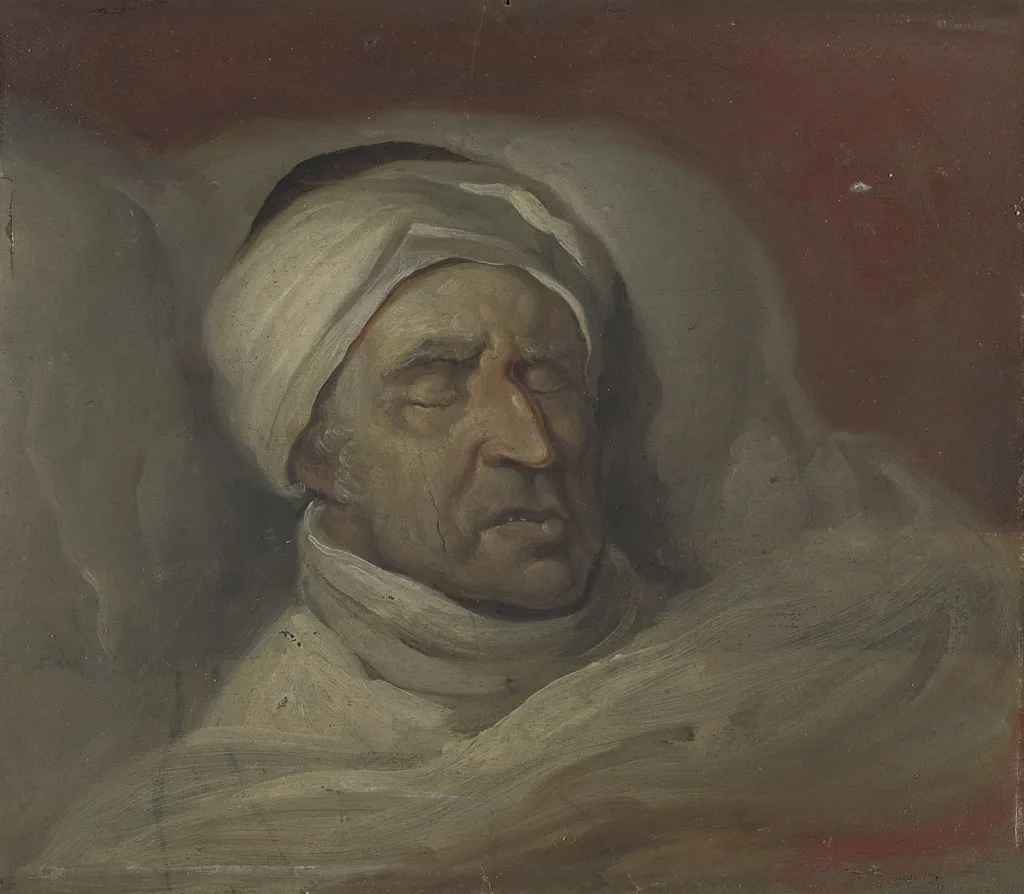 Mr. Willem Bilderdijk na zijn dood, by Gerrit Jan Michaëlis, unspecified, 1831