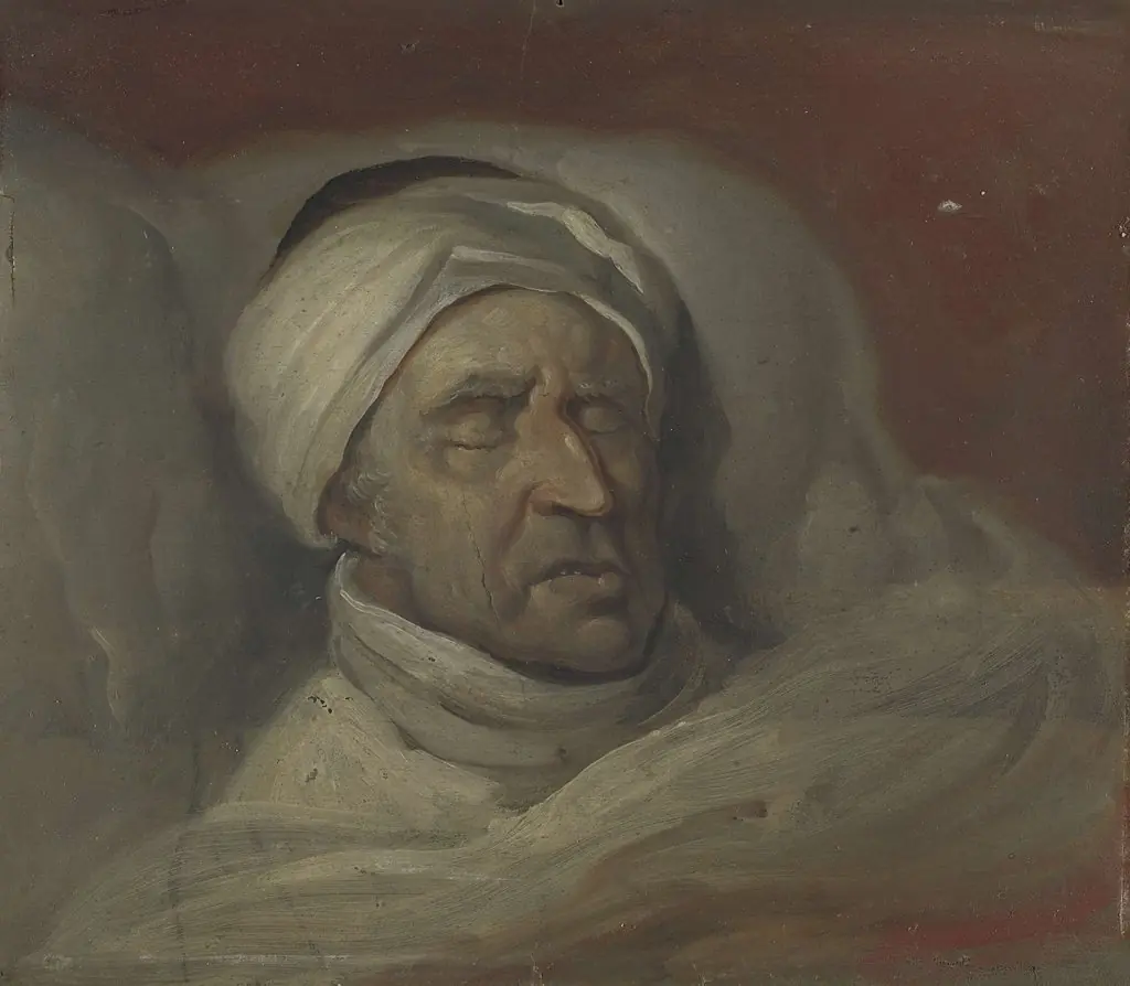 Mr. Willem Bilderdijk na zijn dood, by Gerrit Jan Michaëlis, unspecified, 1831