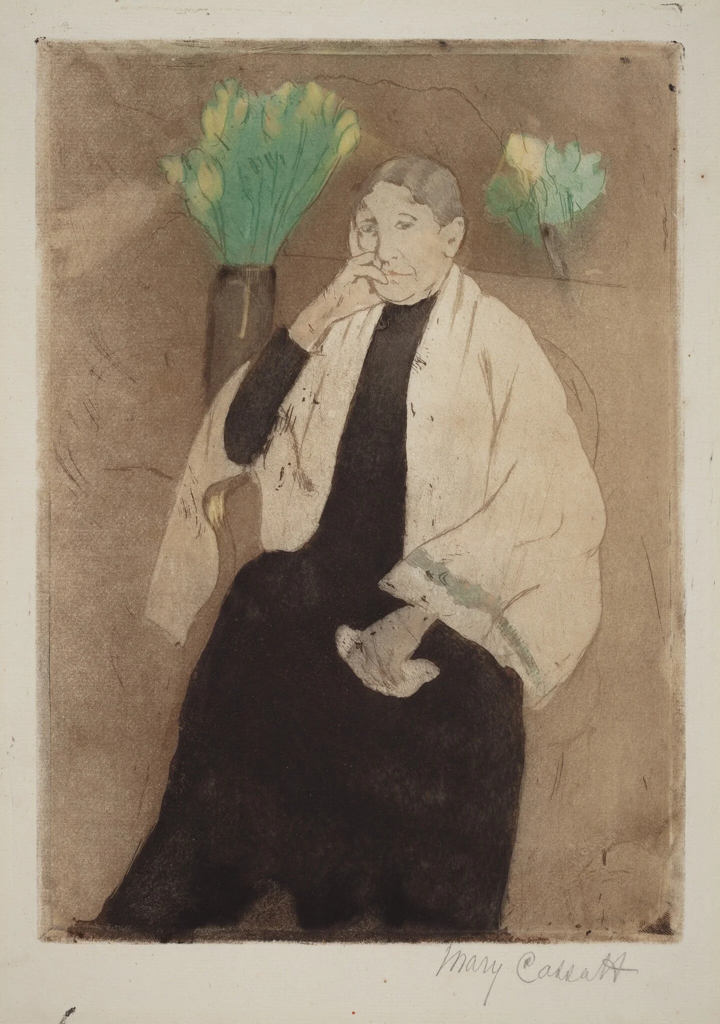 A Portrait of the Artist's Mother, detail