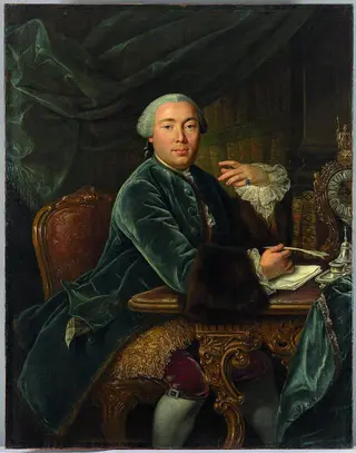 Portrait of Grigory Teplov, by David Luders, oil, 1750