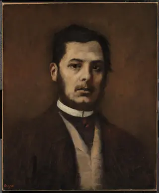 Portrait of a Man, by Edgar Degas, oil, 1884