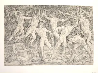 Battle of the Nudes (2nd state), by Antonio del Pollaiuolo, 1468