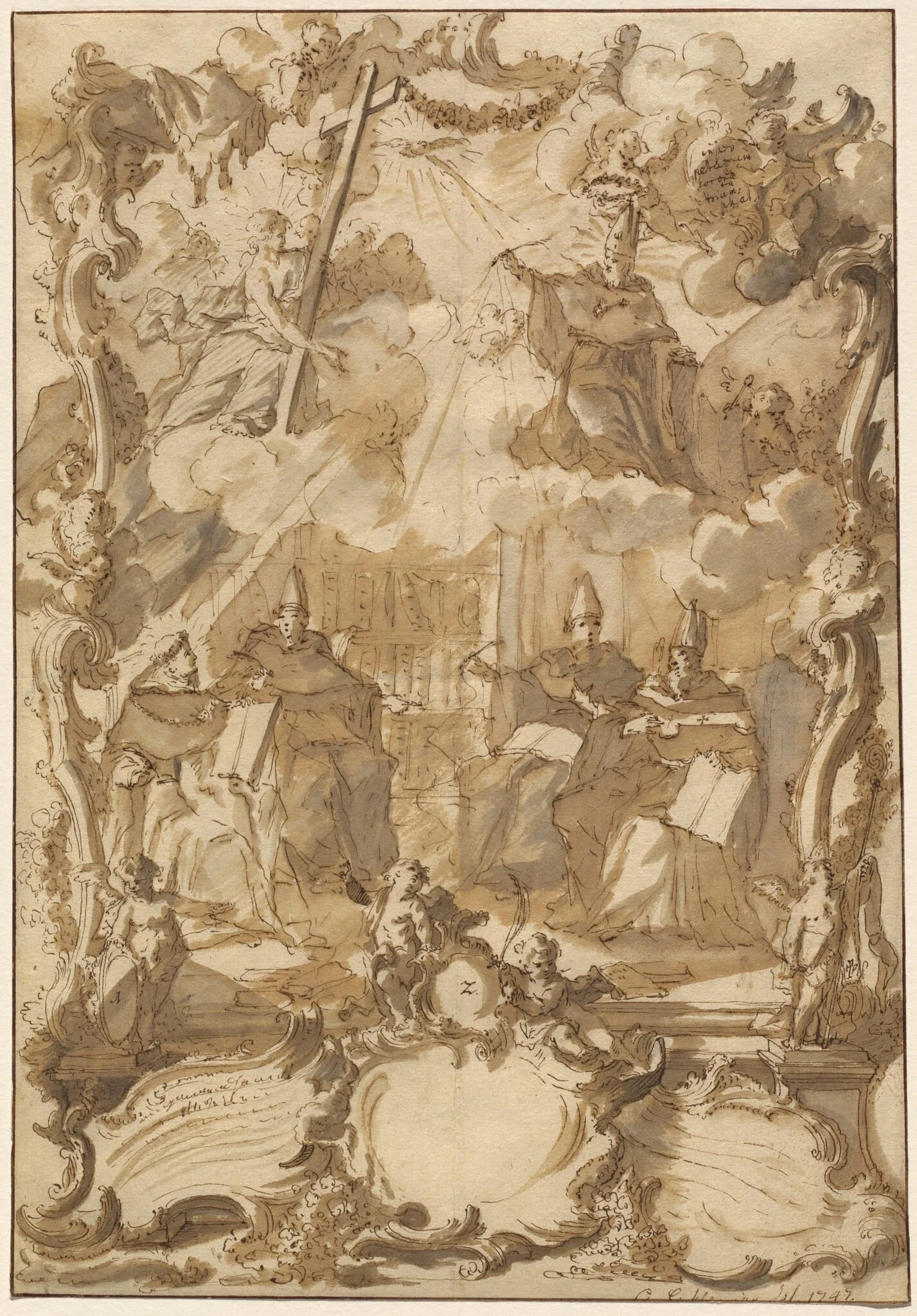 A Thesis Design with Doctors of the Church, detail