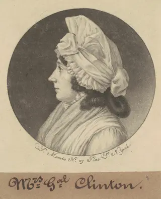Mary Little Gray Clinton, by Charles B. J. Févret de Saint-Mémin, ink, 1798