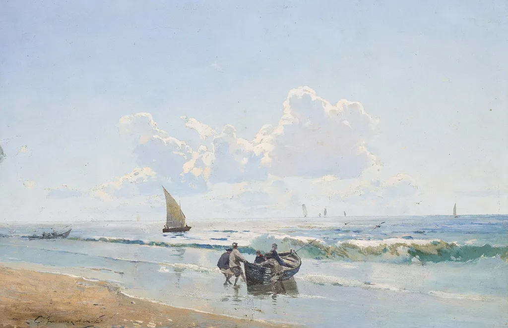 Sea Tide, by Serhii Vasylkivsky, oil, 1900