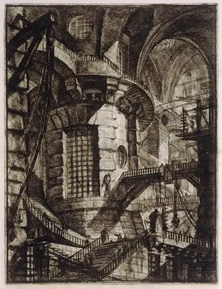The Round Tower, by Giovanni Battista Piranesi, ink, 1761