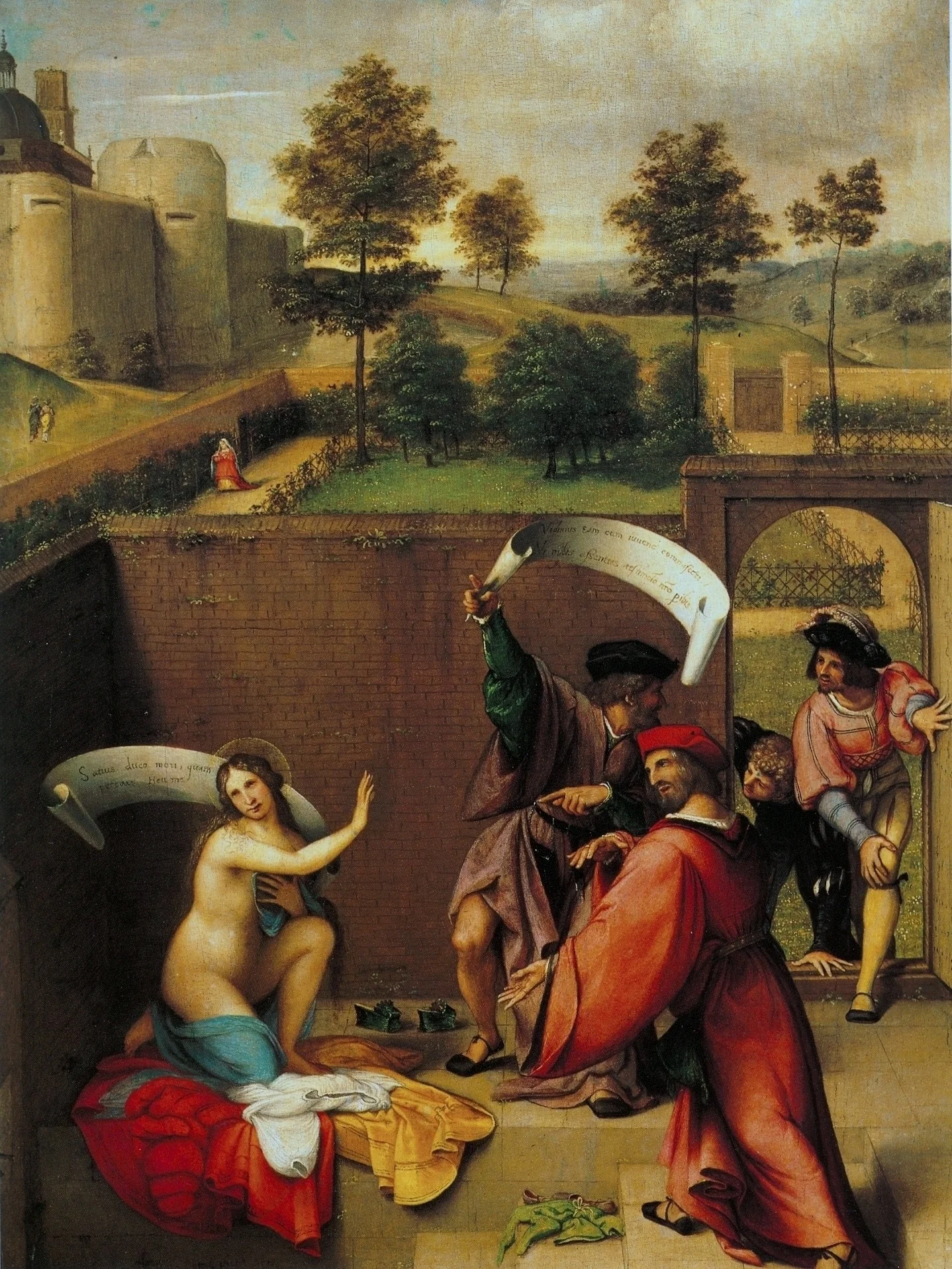 Susanna and the Elders, detail