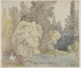 Boats, near Lea Bridge, by Thomas Hosmer Shepherd, watercolor, 1834