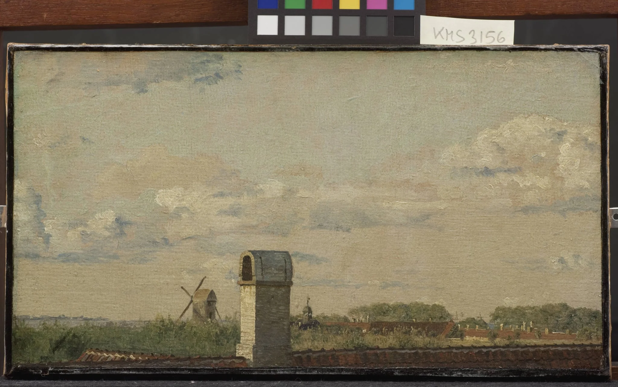 View from a Window in Toldbodvej Looking Towards the Citadel in Copenhagen, detail