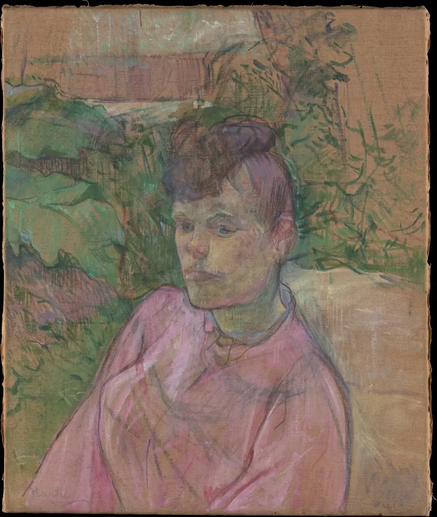 Woman in the Garden of Monsieur Forest, by Henri de Toulouse-Lautrec, oil, 1896