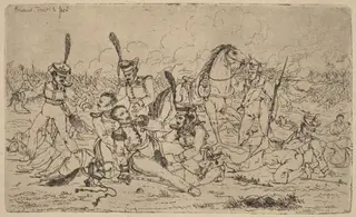 Death of a Russian General (Le Mort d'un general russe), by Gerhardus Emaus de Micault, ink, 1814