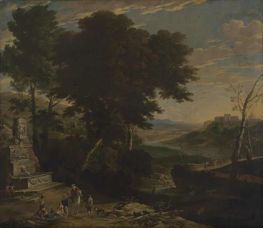The Fortune-Teller, by Gaspar de Witte, oil, 1667
