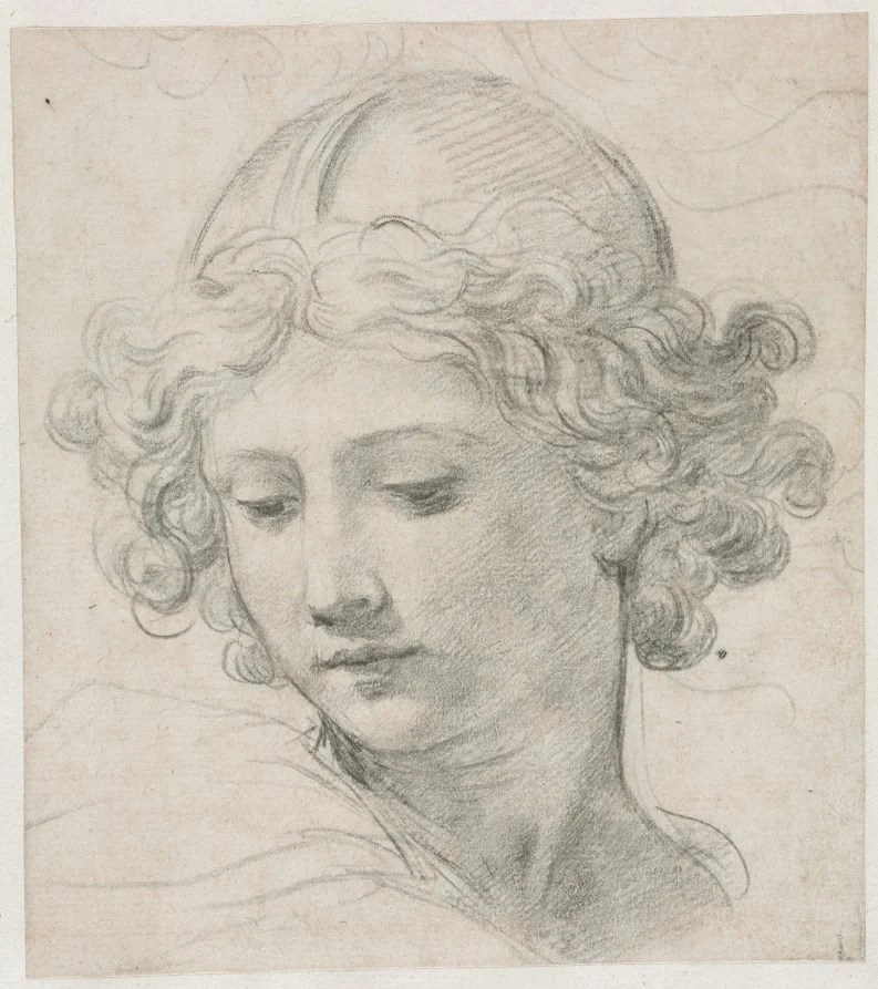 Study for the Head of St. Michael, detail