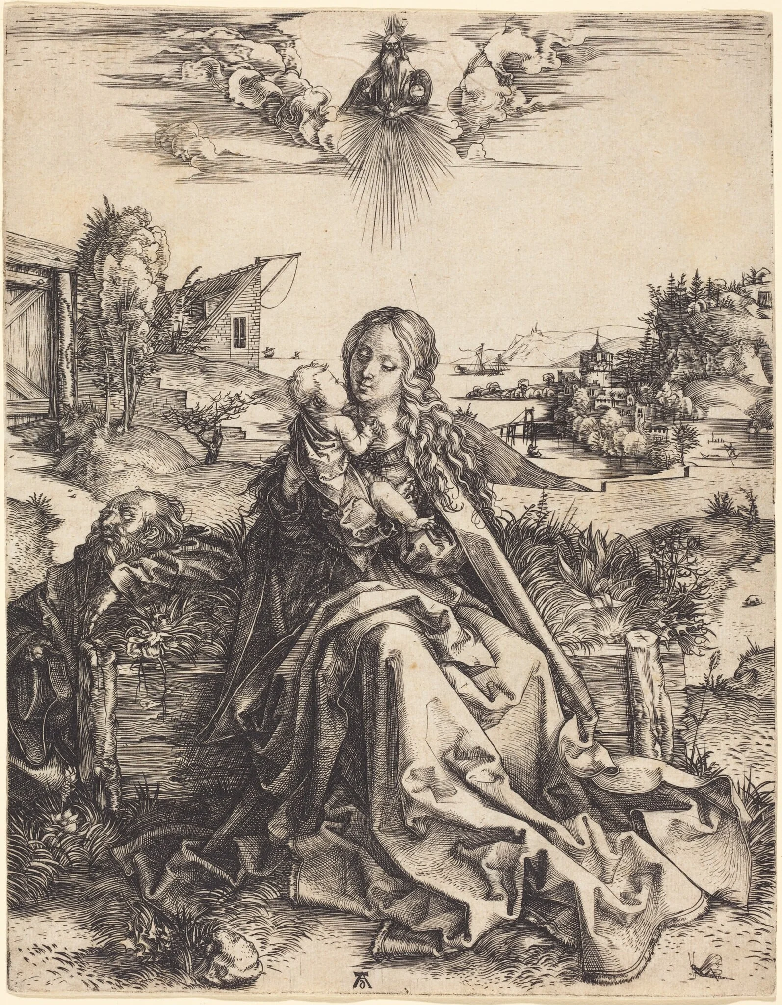 The Holy Family with the Mayfly, detail