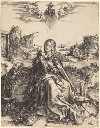The Holy Family with the Mayfly, by Albrecht Dürer, ink, 1496
