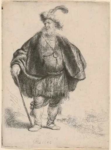 The Persian, by Rembrandt, ink, 1632