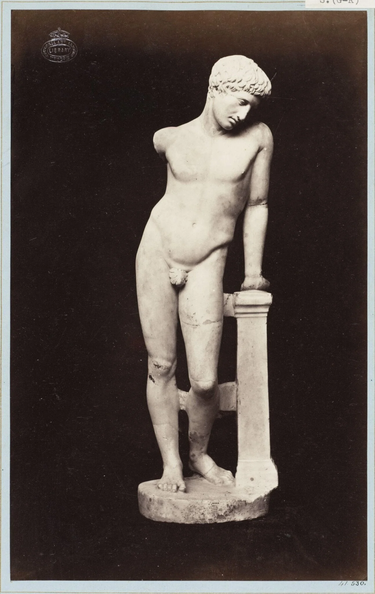 Marble Statue of a Youth (arm gone), detail
