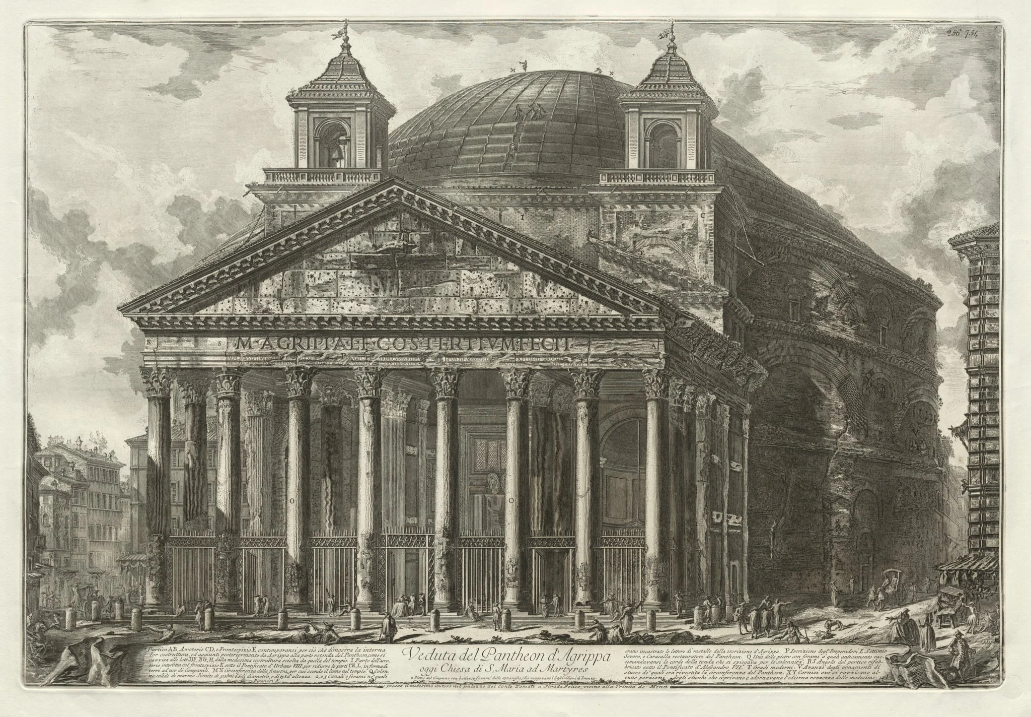 Views of Rome: The Pantheon, detail