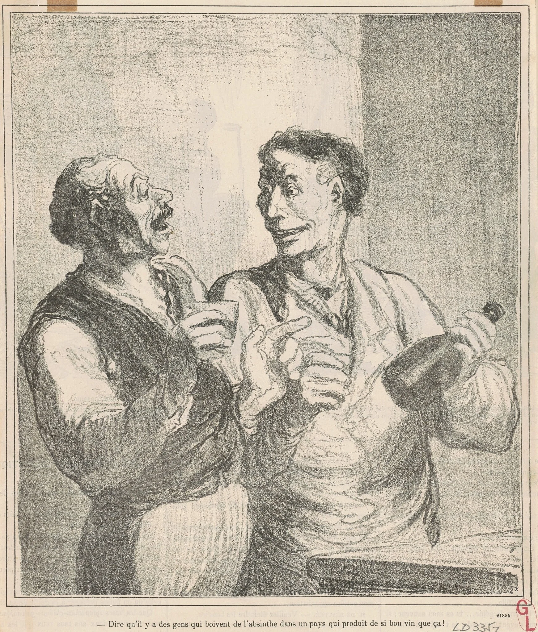 Dire qu'il y a des gens qui boivent de l'absinthe ..., detail
