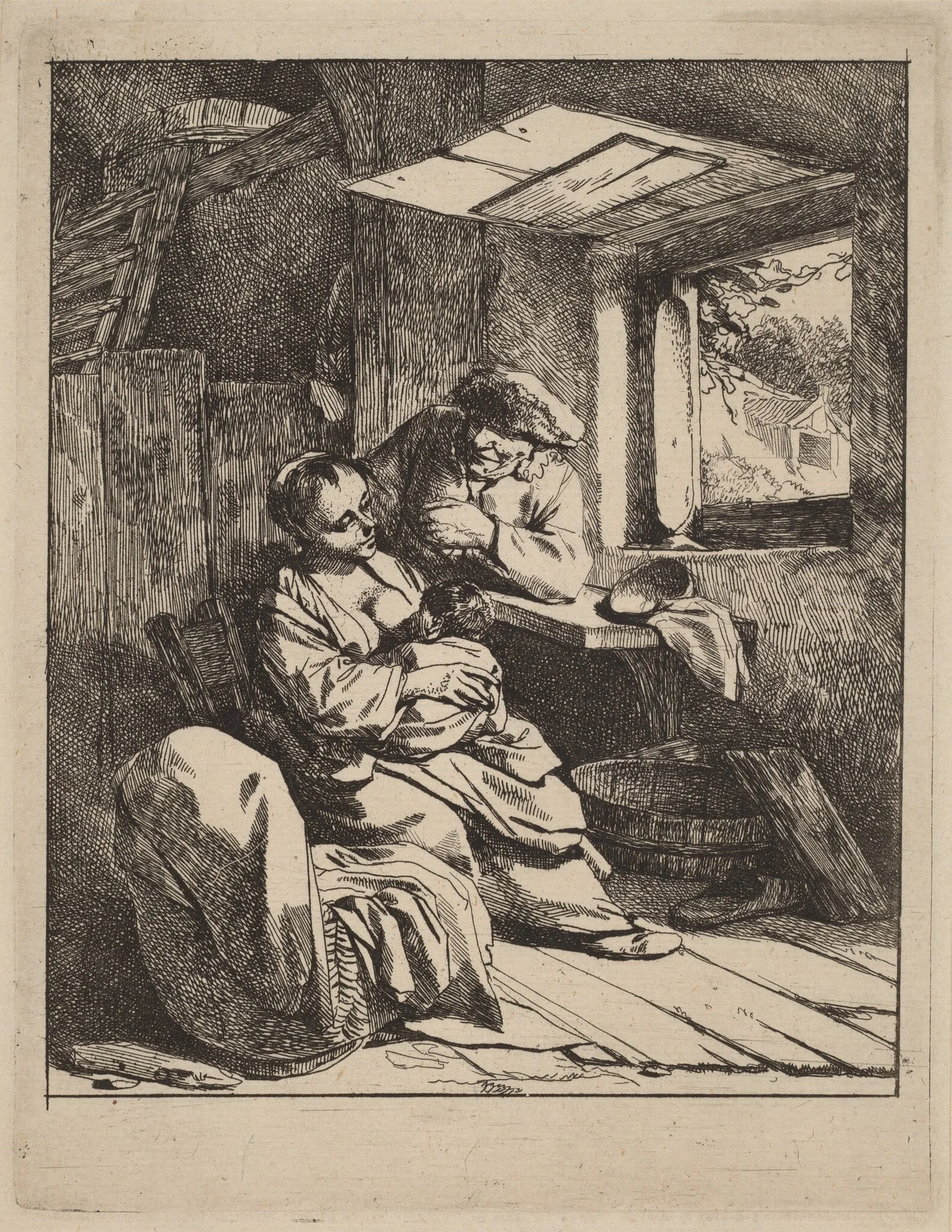 The Young Mother, detail