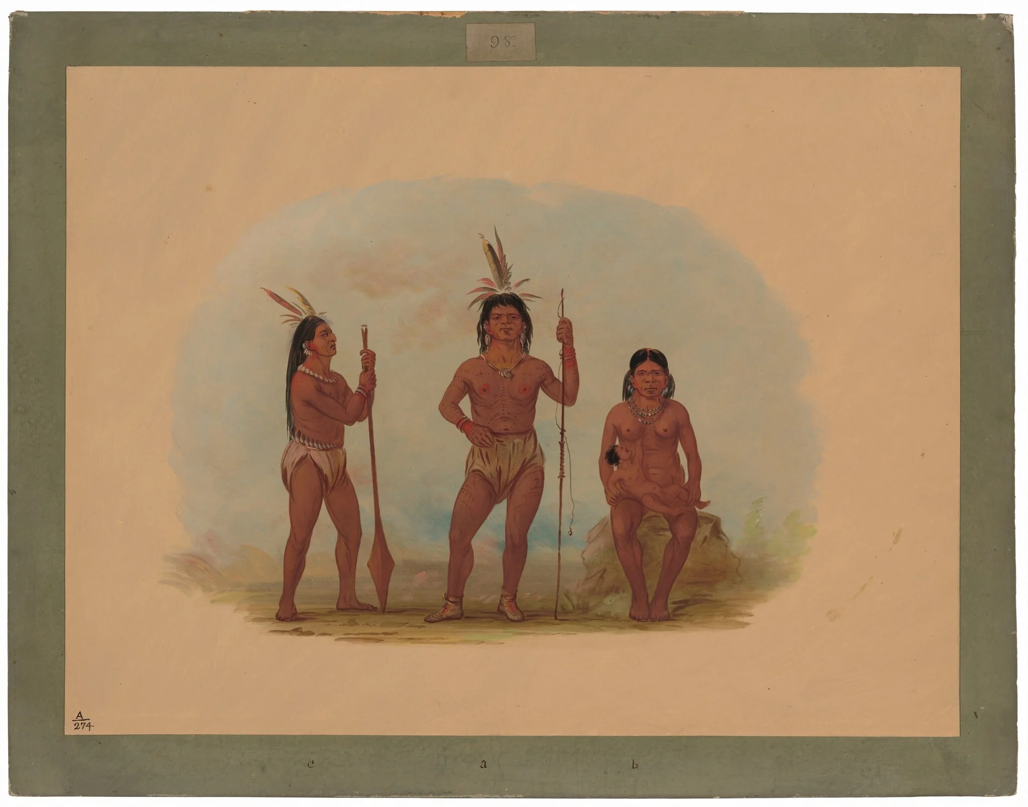 Klahoquaht Chief, His Wife, and Son, detail