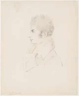 Portrait of a man, by Marchioness of Waterford Louisa Anne, 1810