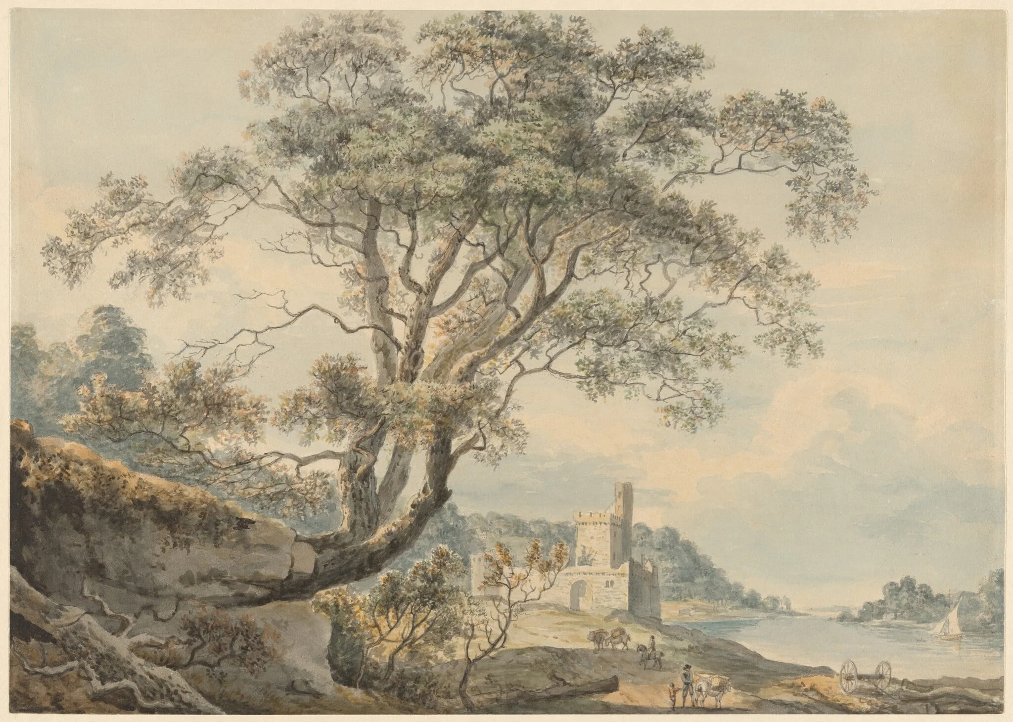 A Castle on the Dart, detail