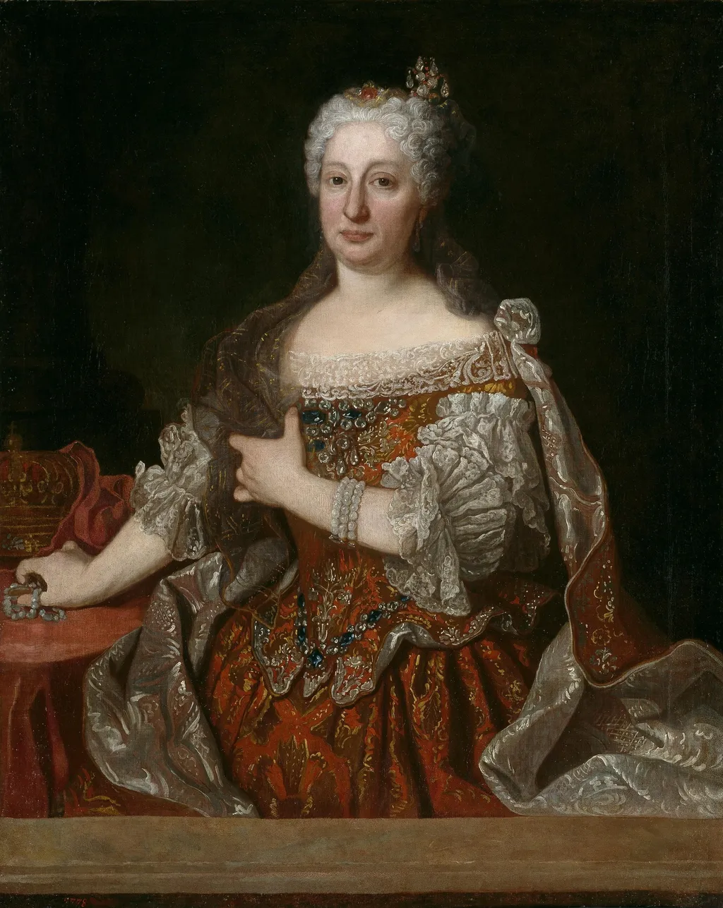 Maria Anna of Austria, Queen of Portugal, by Jean Ranc, oil, 1729