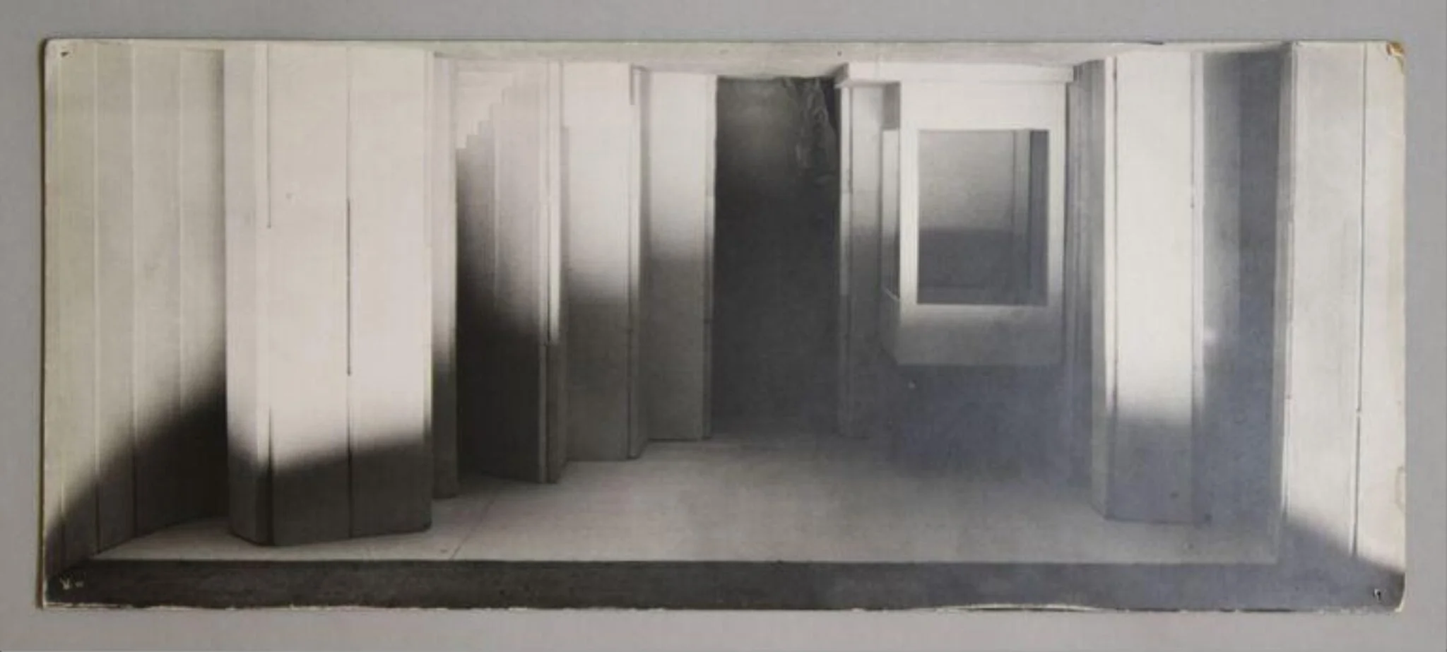 Photograph of a Gordon Craig set model, detail