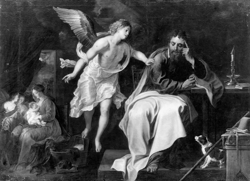 Joseph's dream, by Gerard Seghers, paint, 1630