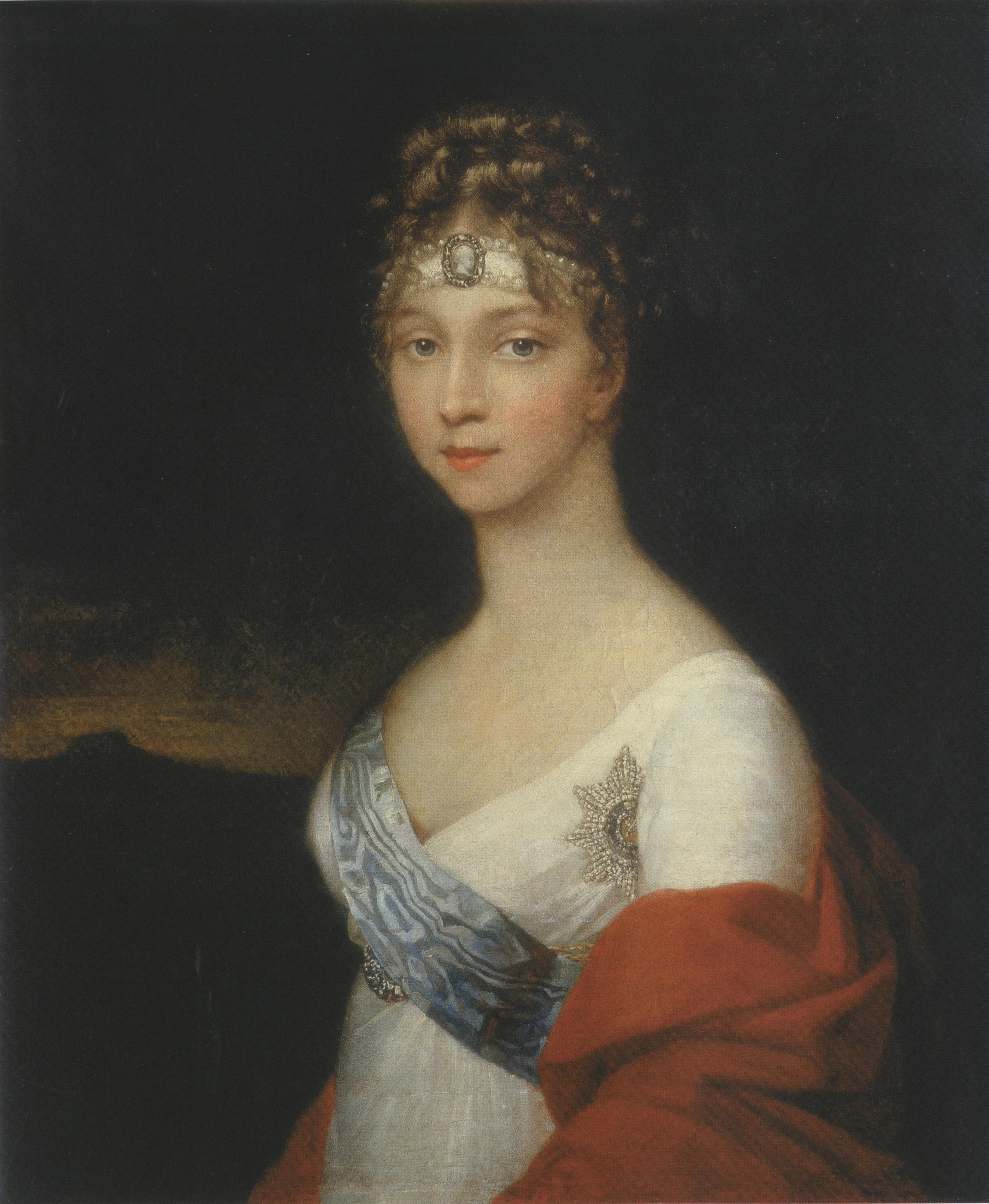 Portrait of Empress Elizaveta Alekseevna, detail