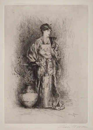 Japanese Fantasy, by Leon Moran, ink, 1884